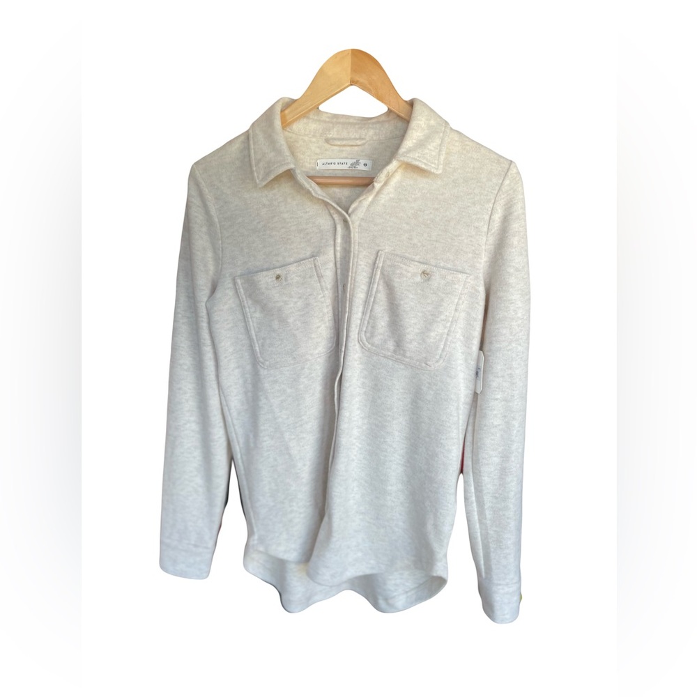 NWT! Altar’d State Oatmeal Collared Long Sleeve Button Up |  XS